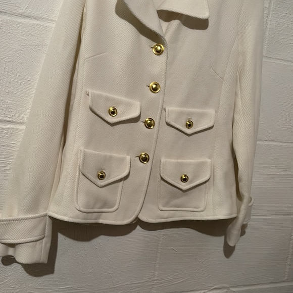 Joan Rivers Ivory Red Carpet Stretch Pique Button-Front Blazer size XS - Picture 4 of 11